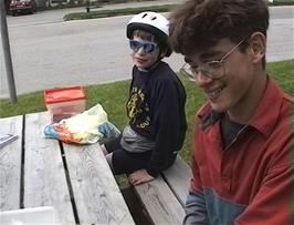 Kieron and Graham consider "borrowing" Michael's Norwegian chocolate in Hornindal